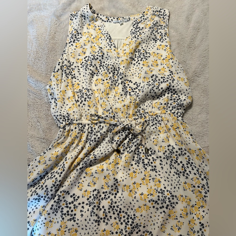 Floral Dress Yellow and Green | Maurices